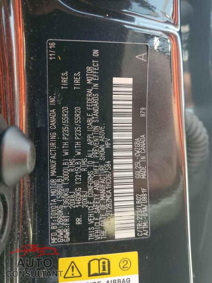 LEXUS RX350 2017 - 2T2BZMCA1HC067584