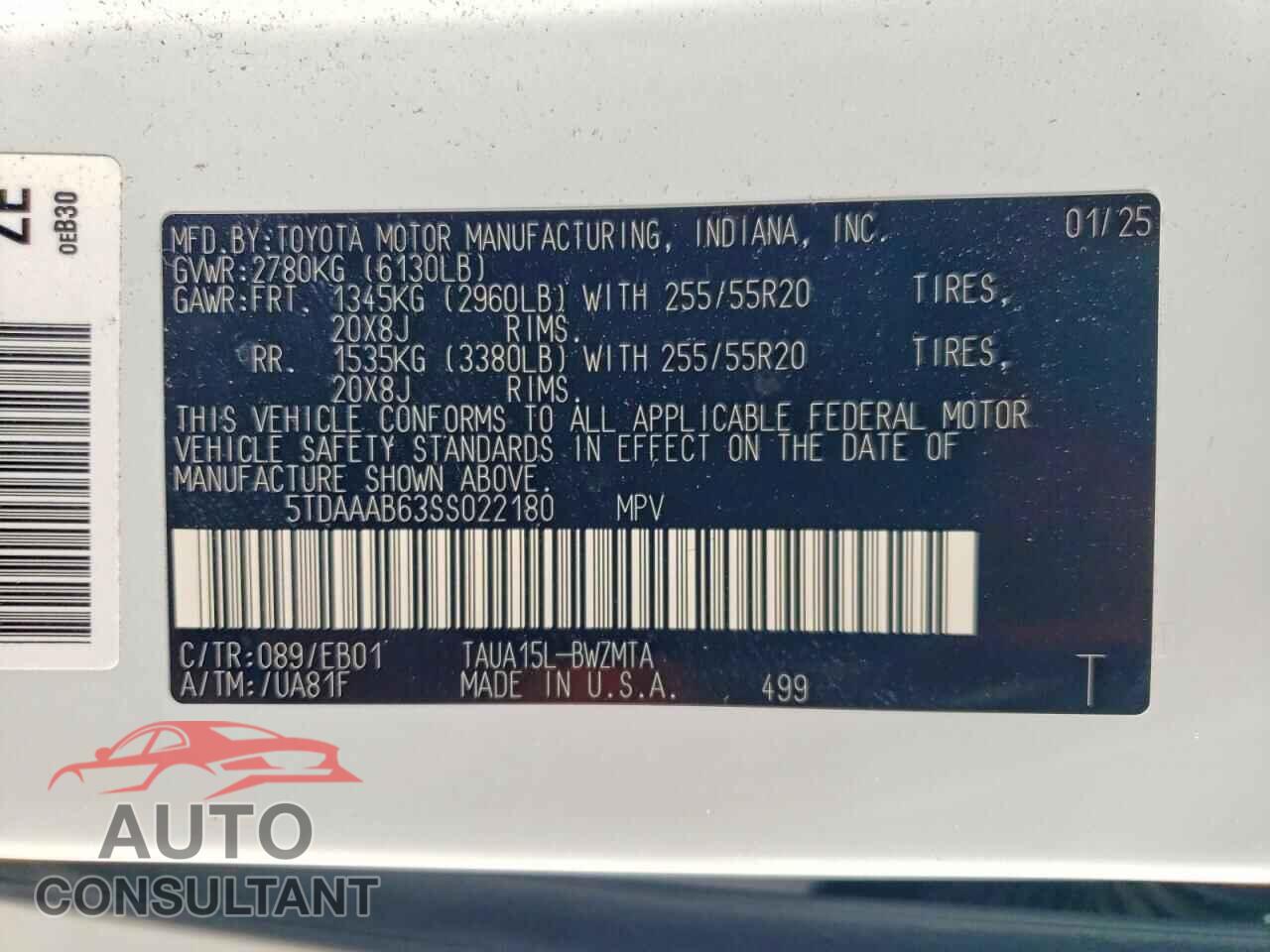 LEXUS UNKNOWN 2025 - 5TDAAAB63SS022180