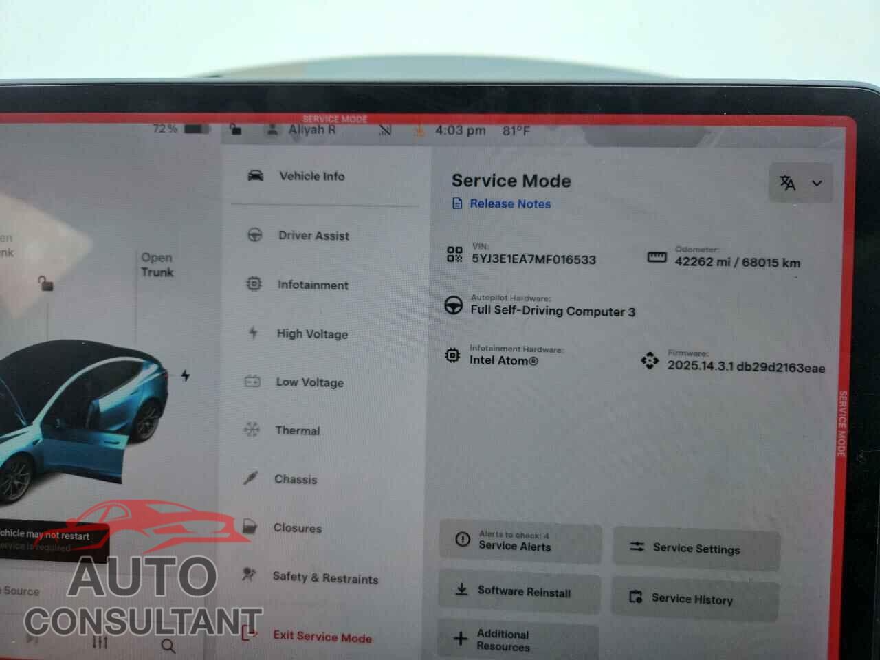TESLA MODEL 3 2021 - 5YJ3E1EA7MF016533