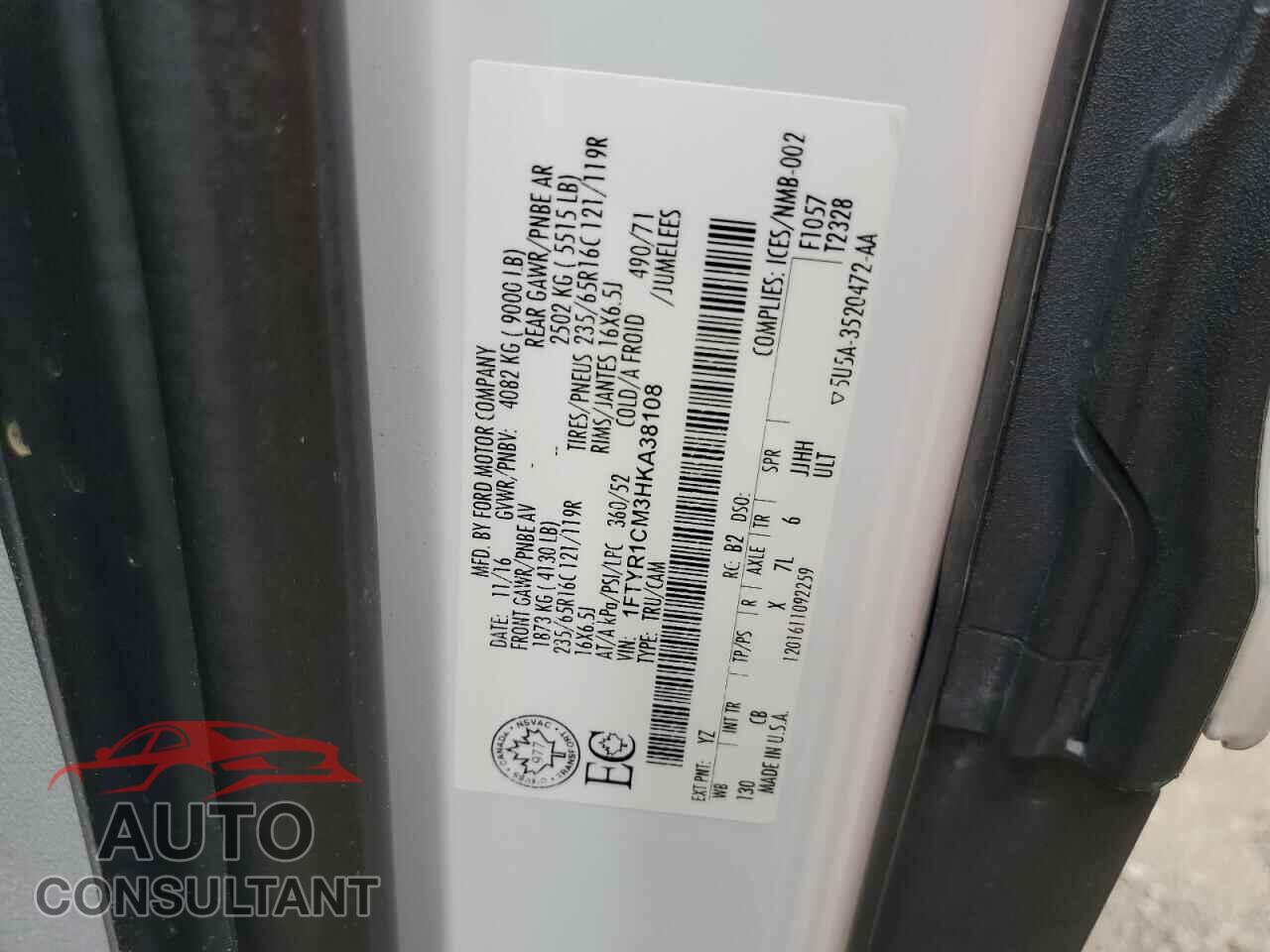FORD TRANSIT 2017 - 1FTYR1CM3HKA38108