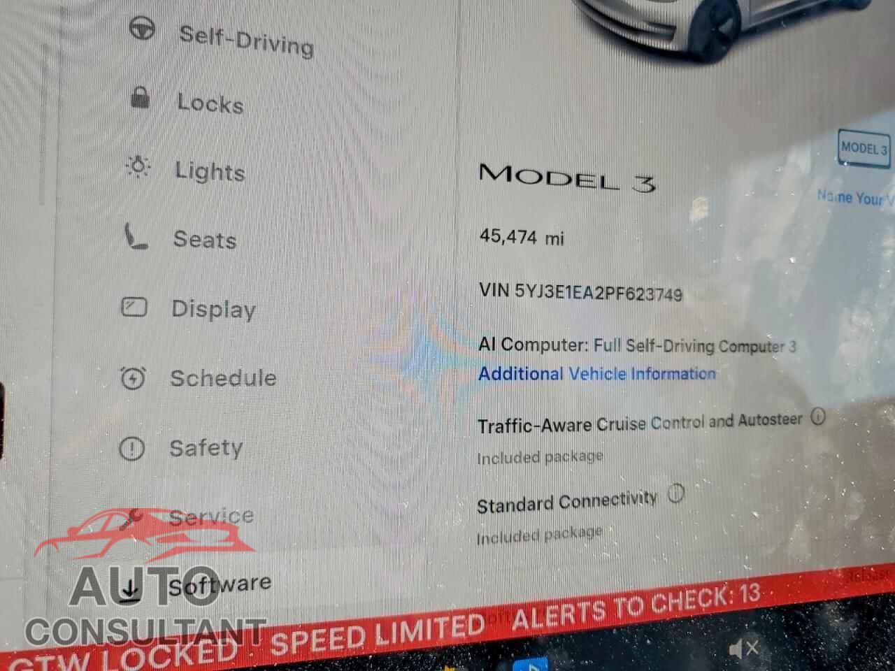 TESLA MODEL 3 2023 - 5YJ3E1EA2PF623749