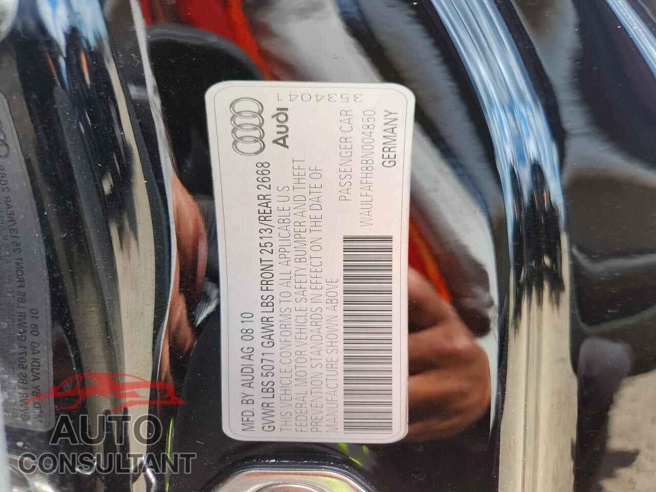 AUDI A5 2011 - WAULFAFH8BN004850