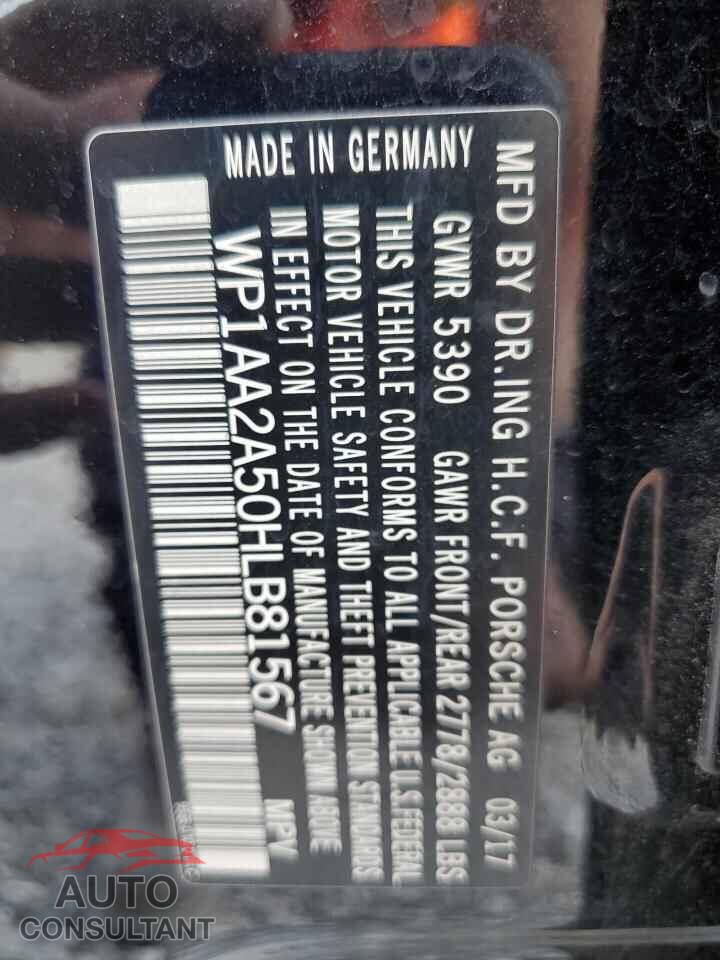 PORSCHE MACAN 2017 - WP1AA2A50HLB81567