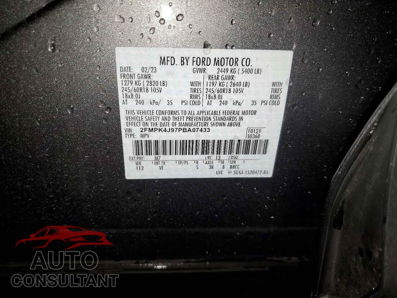 FORD EDGE 2023 - 2FMPK4J97PBA07433