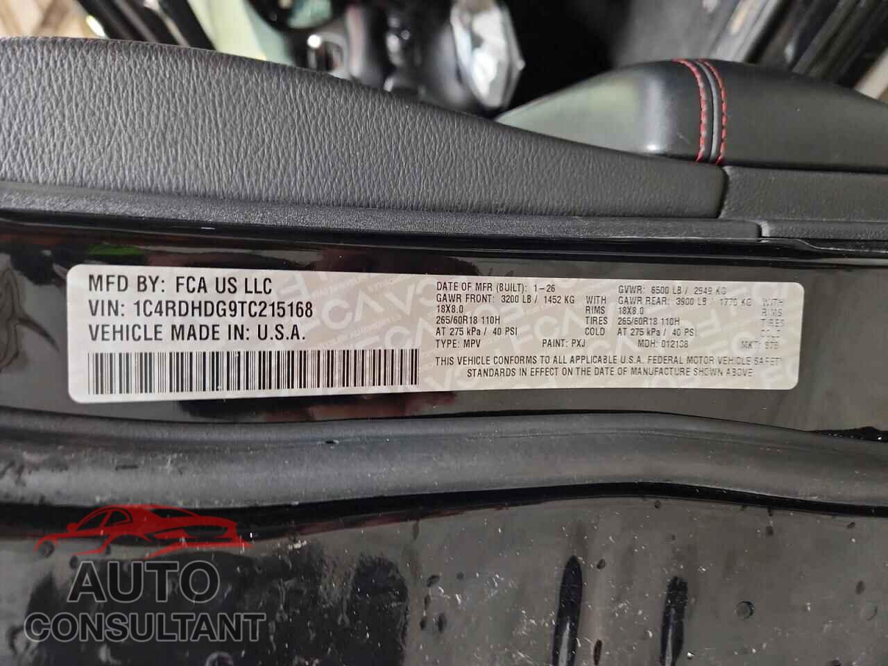 DODGE DURANGO 2026 - 1C4RDHDG9TC215168