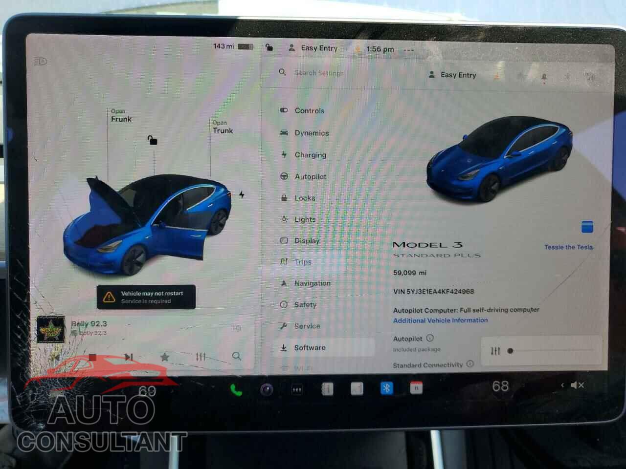 TESLA MODEL 3 2019 - 5YJ3E1EA4KF424968
