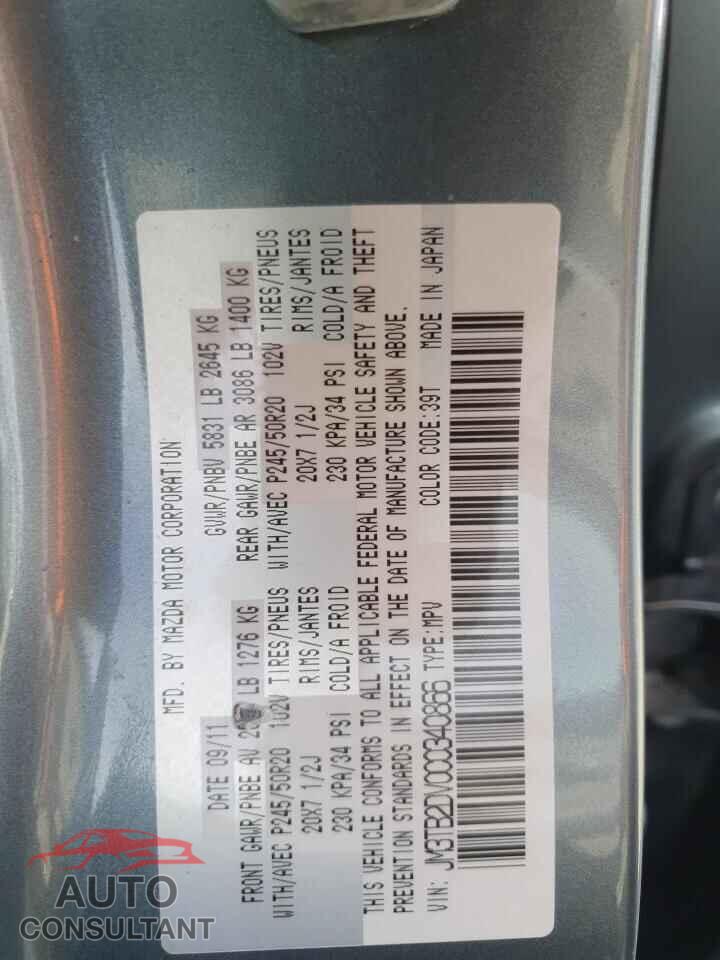 MAZDA CX-9 2012 - JM3TB2DV0C0340866