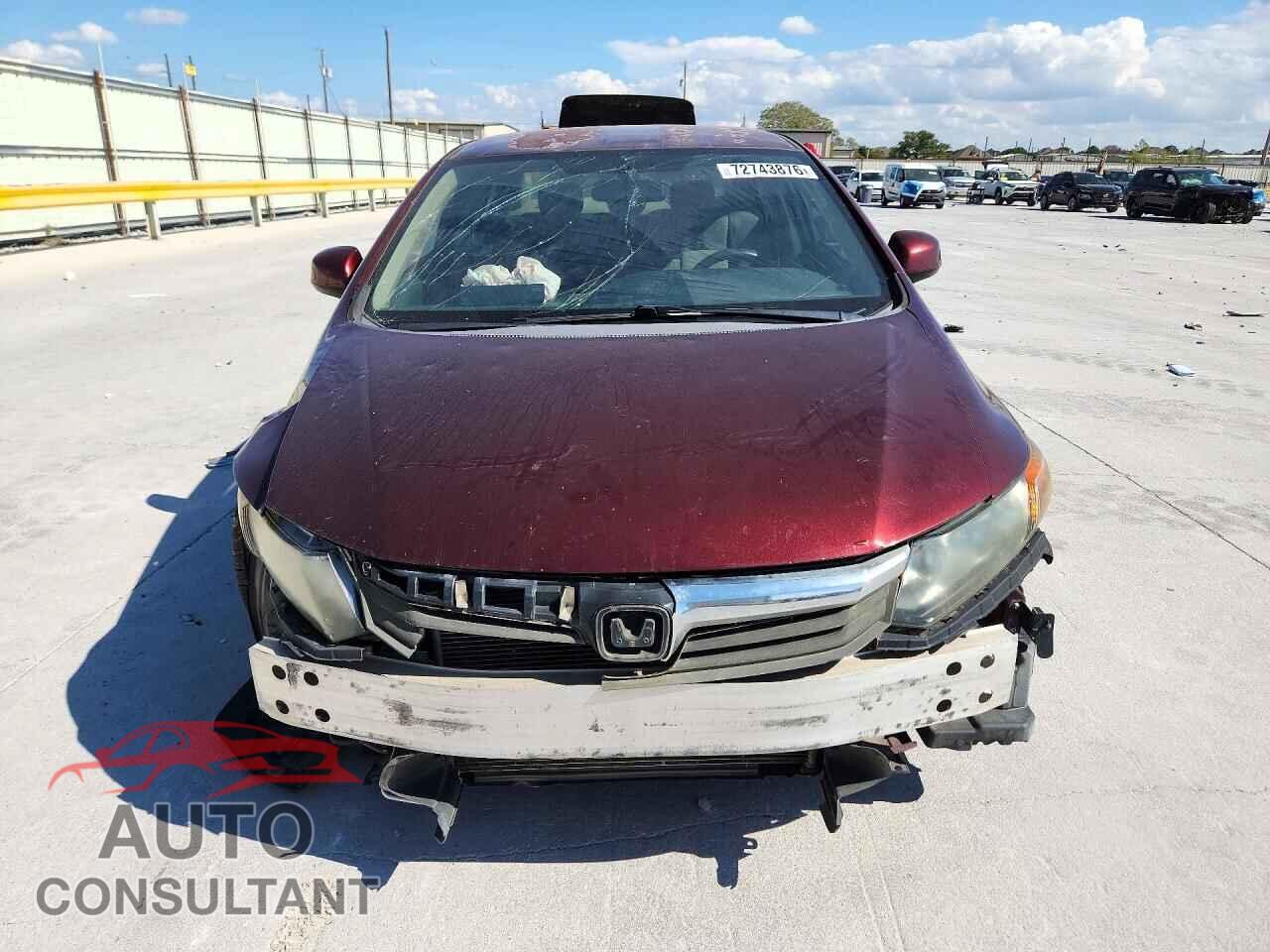 HONDA CIVIC 2012 - 2HGFB2F54CH584276