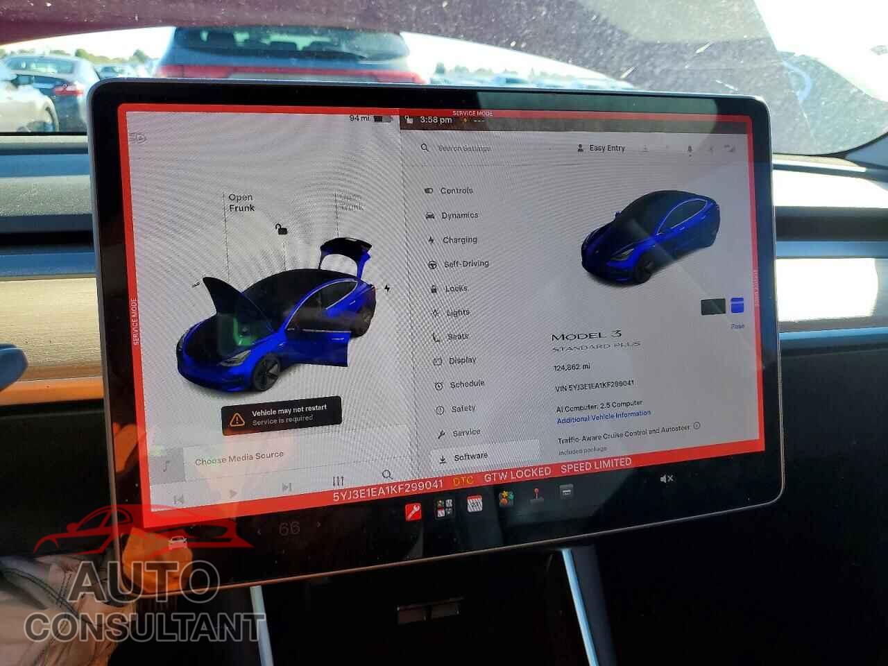 TESLA MODEL 3 2019 - 5YJ3E1EA1KF299041
