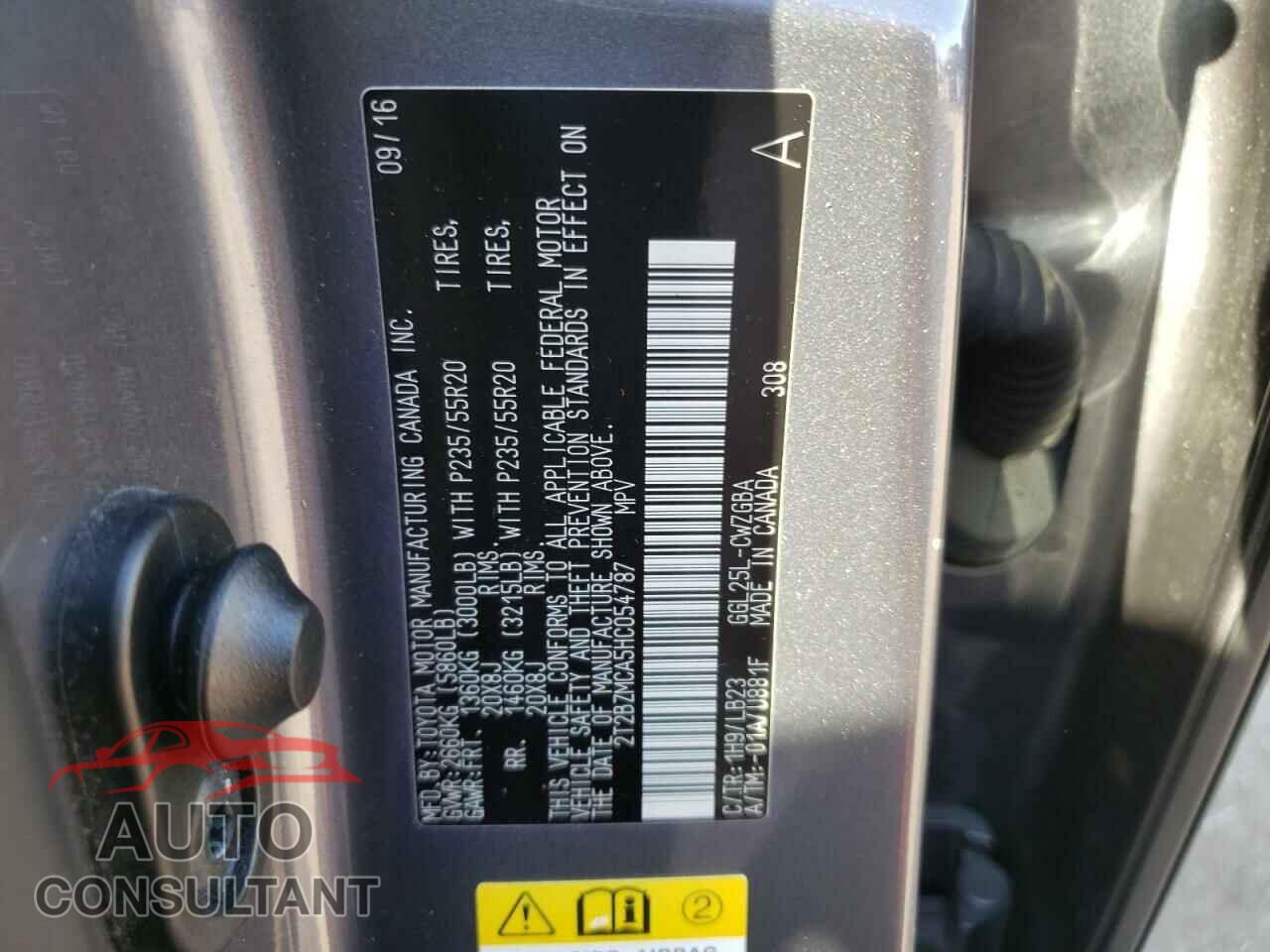 LEXUS RX350 2017 - 2T2BZMCA5HC054787