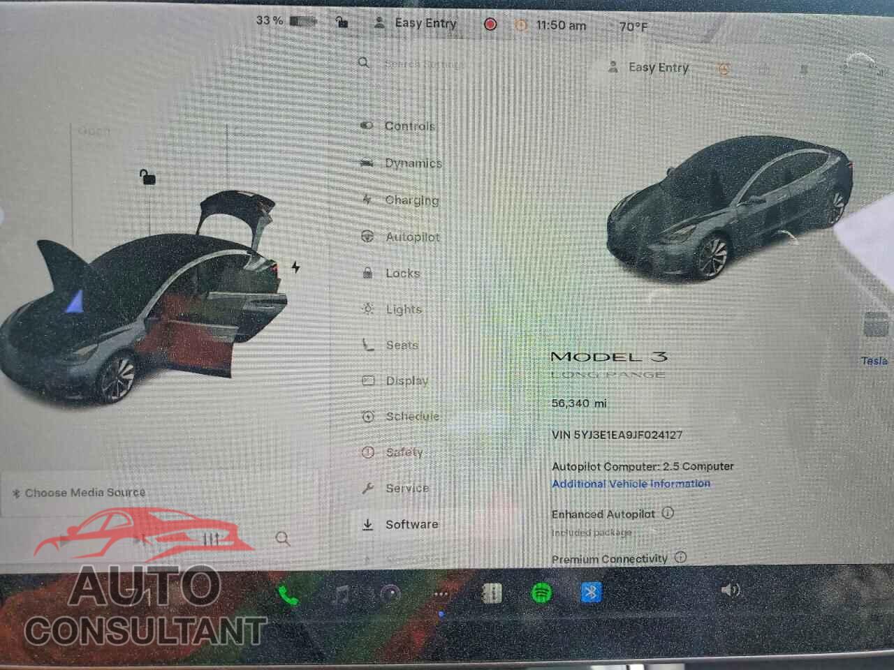 TESLA MODEL 3 2018 - 5YJ3E1EA9JF024127