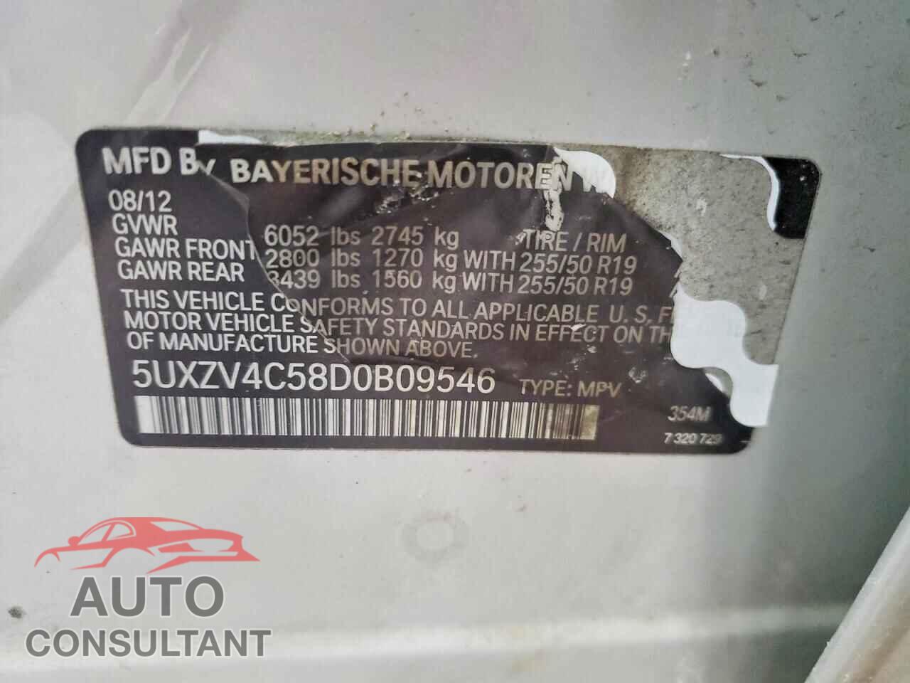 BMW X5 2013 - 5UXZV4C58D0B09546