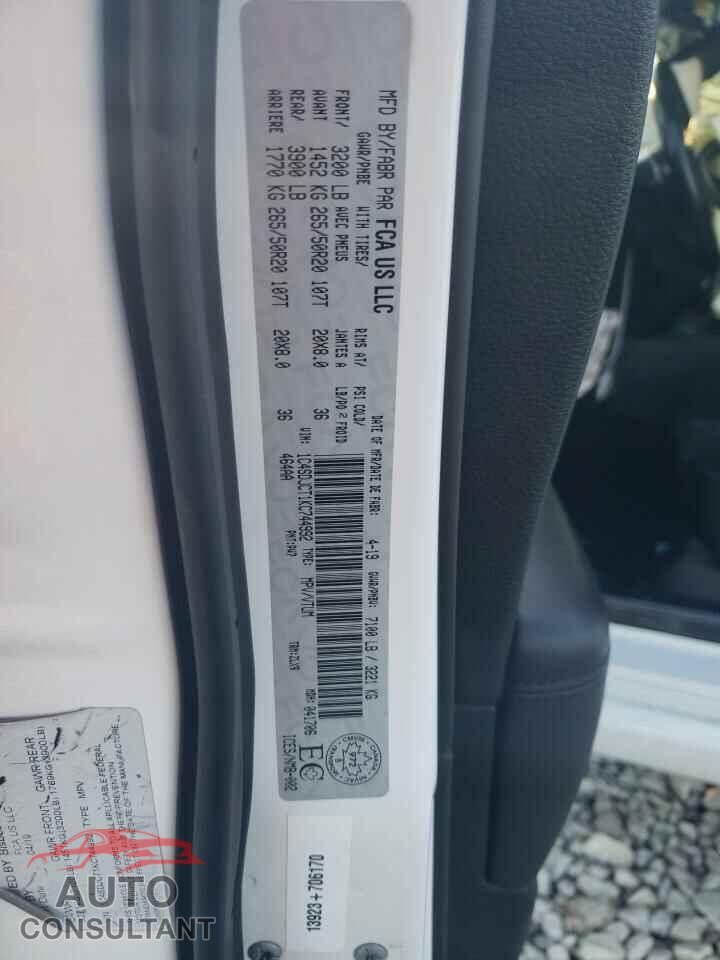DODGE DURANGO 2019 - 1C4SDJCT1KC744992