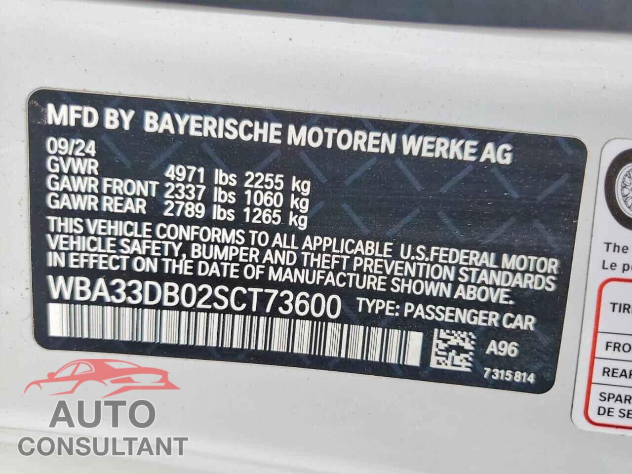 BMW 4 SERIES 2025 - WBA33DB02SCT73600