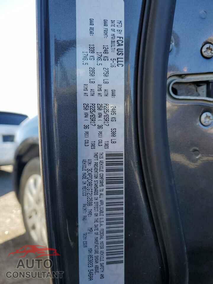 DODGE JOURNEY 2016 - 3C4PDCAB1GT212598