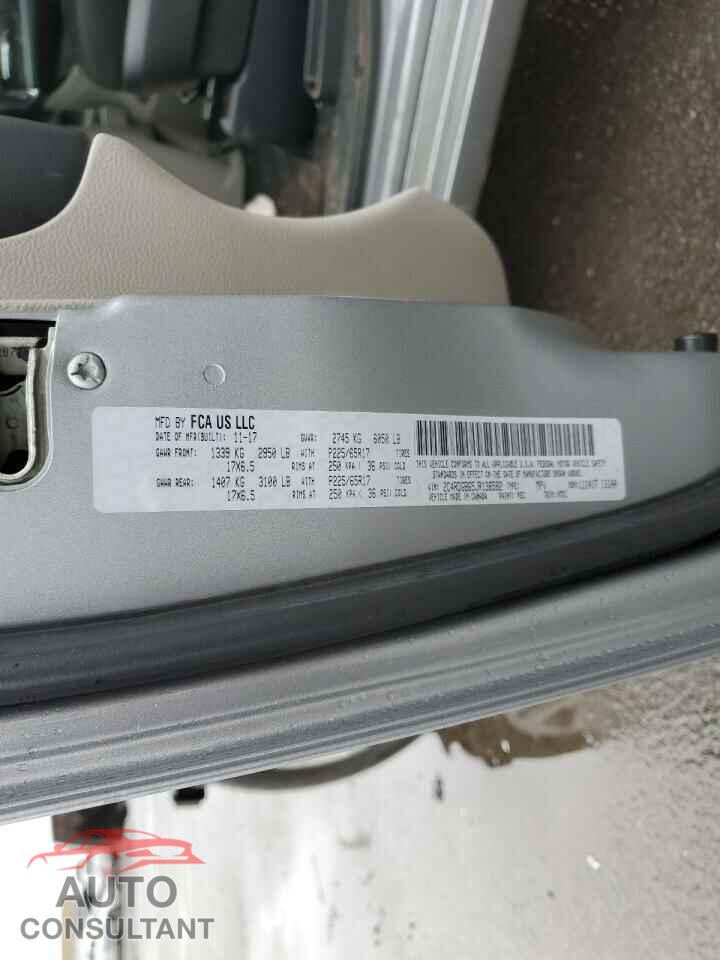 DODGE CARAVAN 2018 - 2C4RDGBG5JR136582