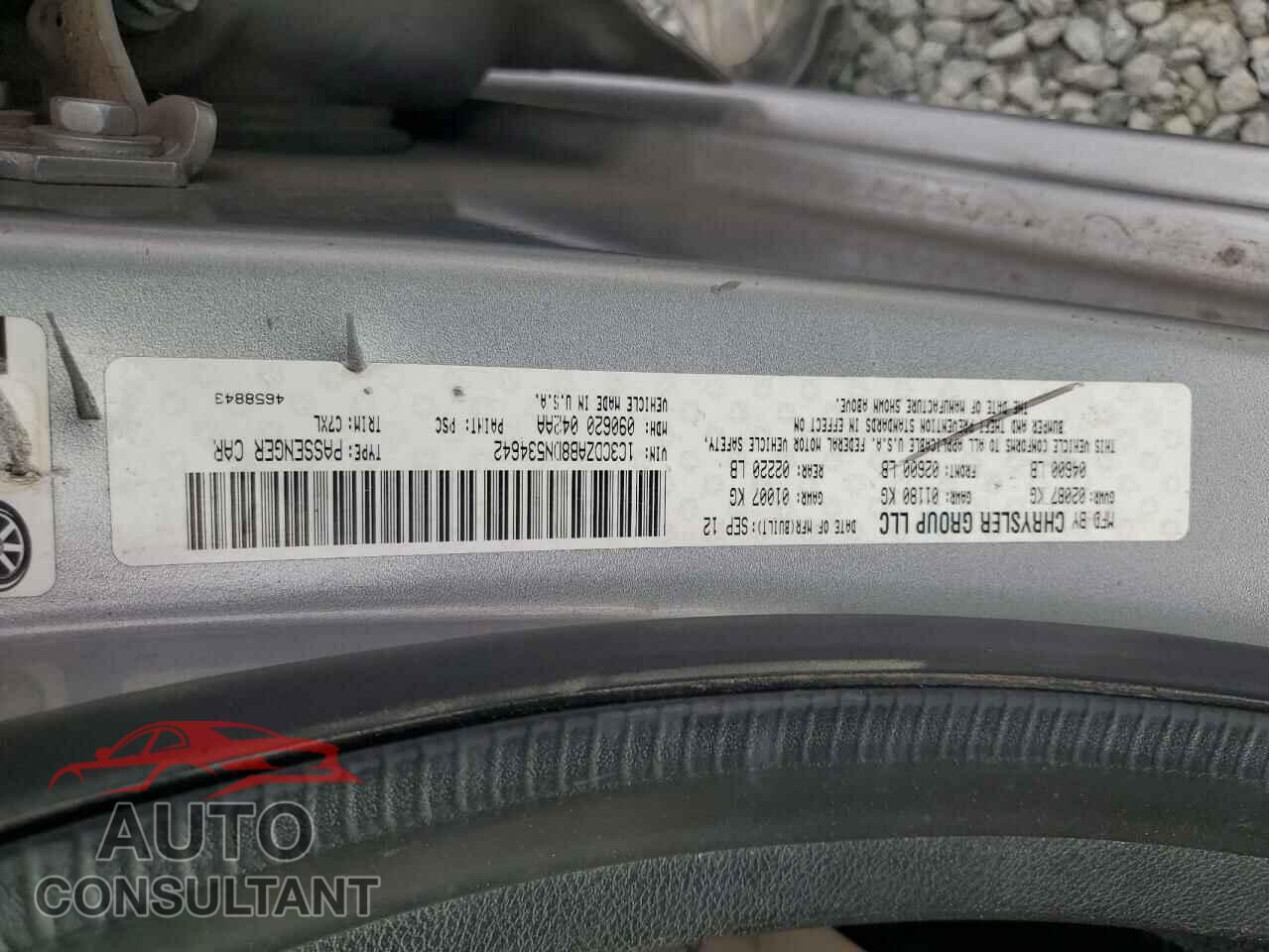 DODGE AVENGER 2013 - 1C3CDZAB8DN534642