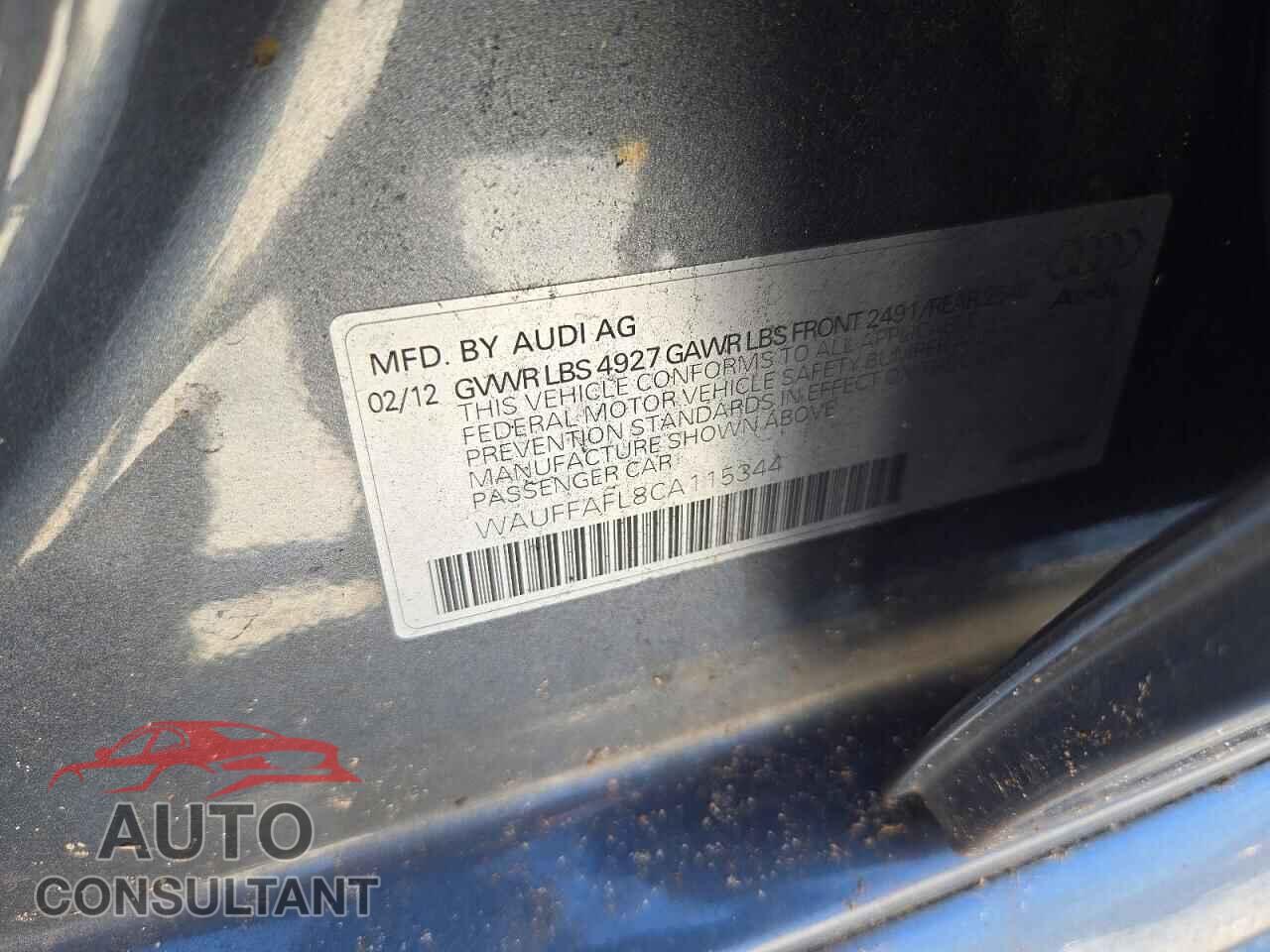 AUDI A4 2012 - WAUFFAFL8CA115344