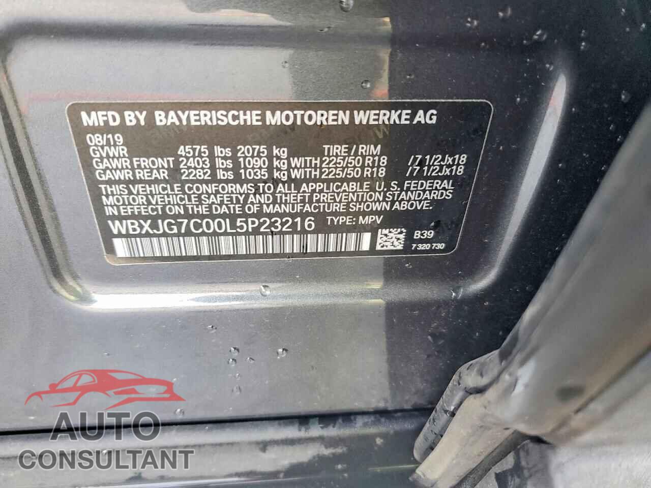BMW X1 2020 - WBXJG7C00L5P23216