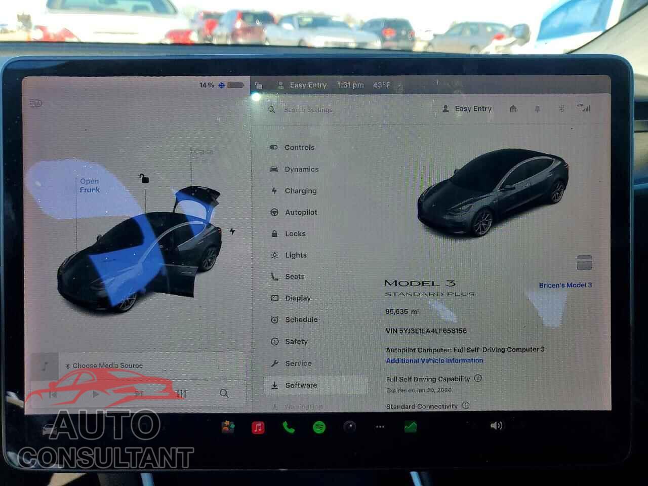 TESLA MODEL 3 2020 - 5YJ3E1EA4LF658156
