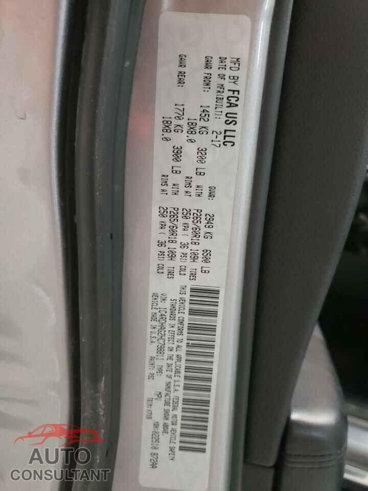 DODGE DURANGO 2017 - 1C4RDHAG2HC798811