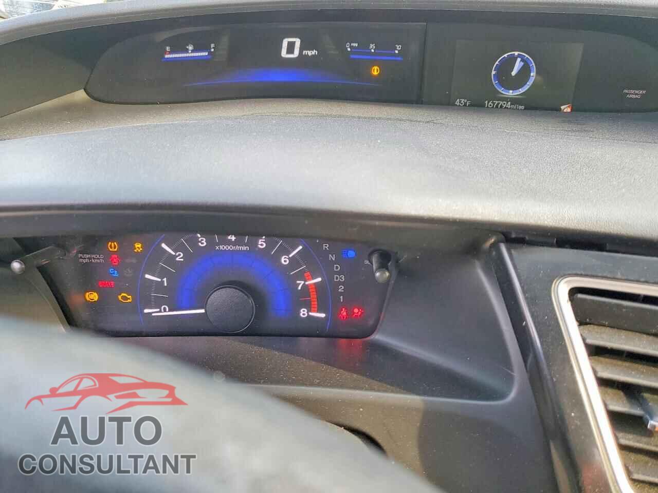HONDA CIVIC 2013 - 19XFB2F87DE246893