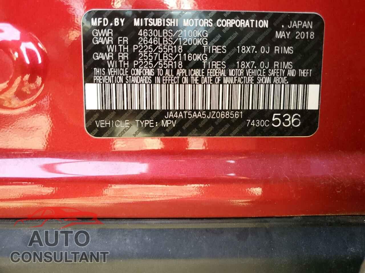 MITSUBISHI ECLIPSE 2018 - JA4AT5AA5JZ068561