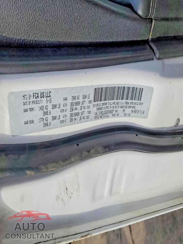 DODGE DURANGO 2016 - 1C4RDJEG2GC430337