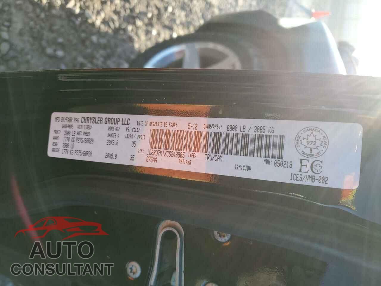 DODGE RAM 1500 2012 - 1C6RD7MTXCS243985