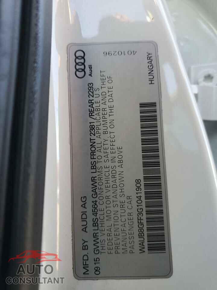 AUDI A3 2016 - WAUB8GFF3G1041908
