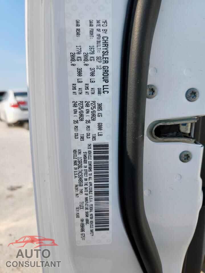DODGE RAM 1500 2012 - 1C6RD6LTXCS348568