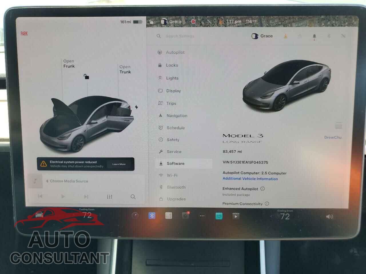 TESLA MODEL 3 2018 - 5YJ3E1EA1JF045375