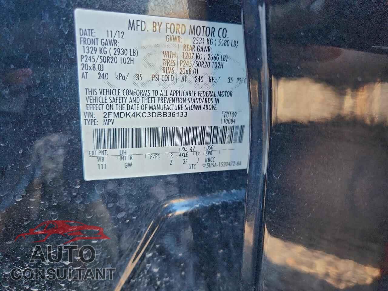 FORD EDGE 2013 - 2FMDK4KC3DBB36133