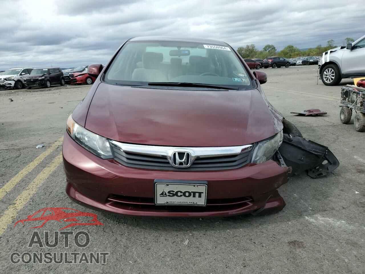 HONDA CIVIC 2012 - 19XFB2F58CE368294