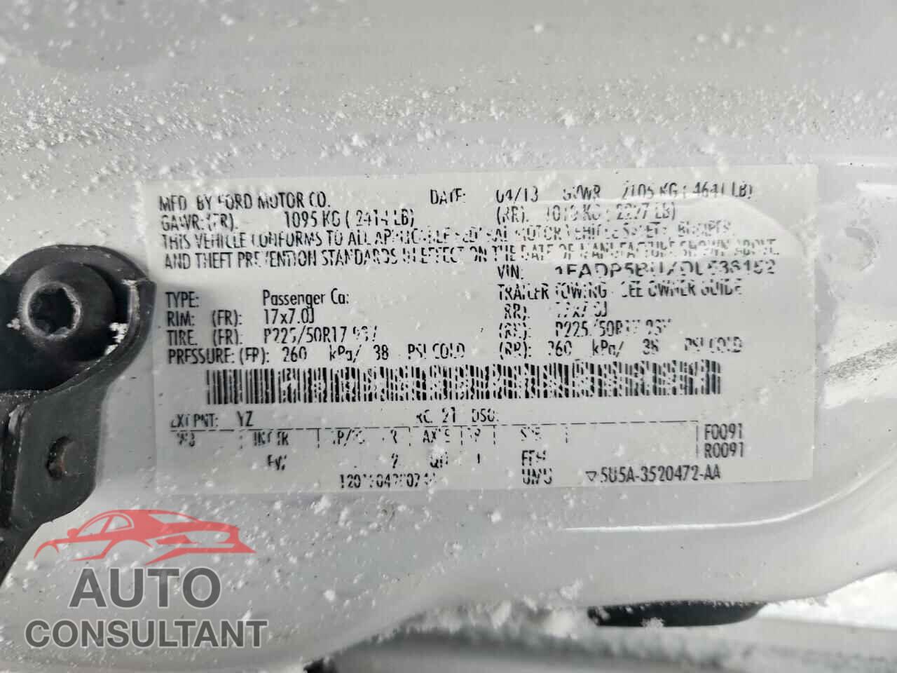 FORD CMAX 2013 - 1FADP5BUXDL536152