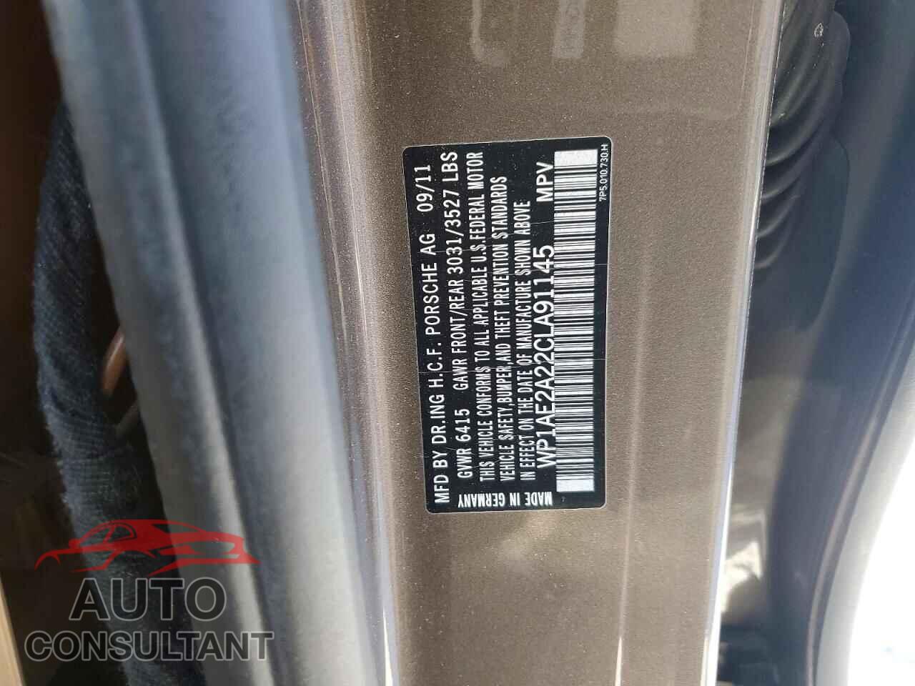 PORSCHE CAYENNE 2012 - WP1AE2A22CLA91145