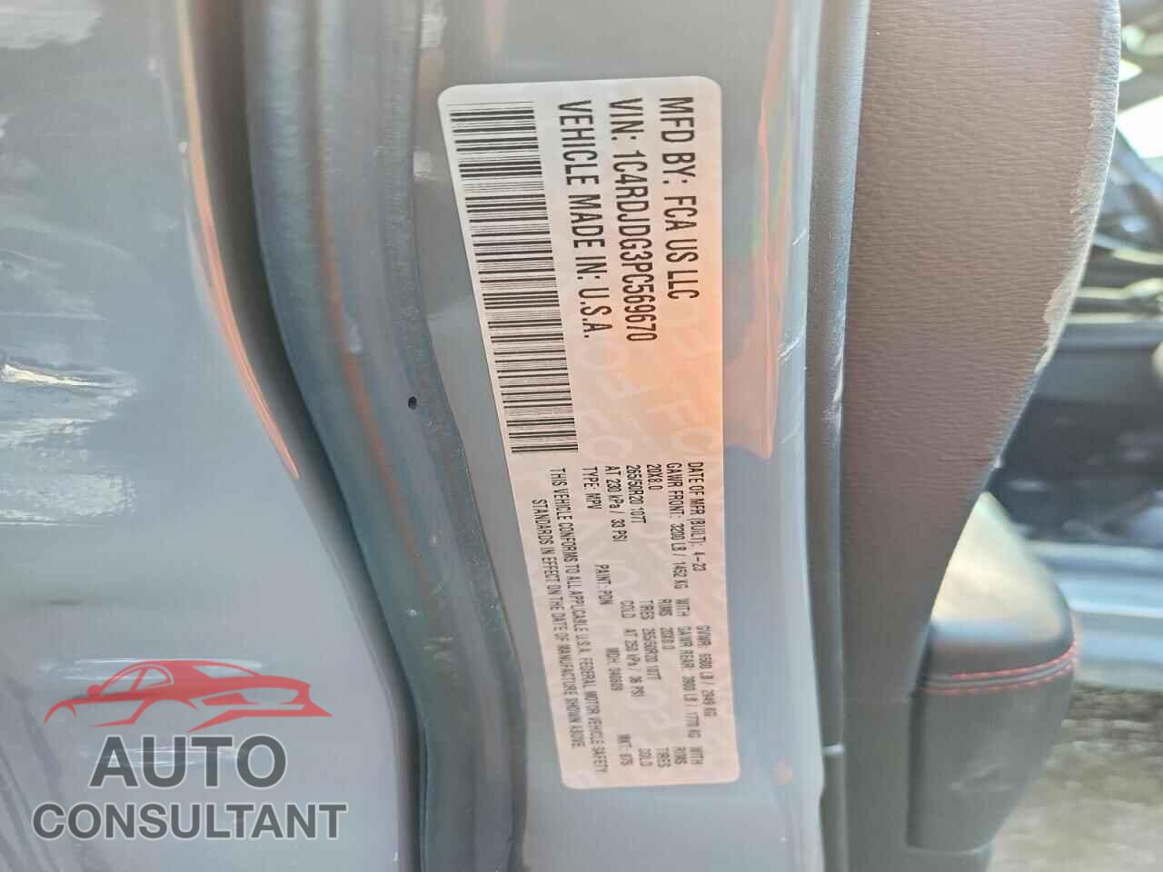 DODGE DURANGO 2023 - 1C4RDJDG3PC569670