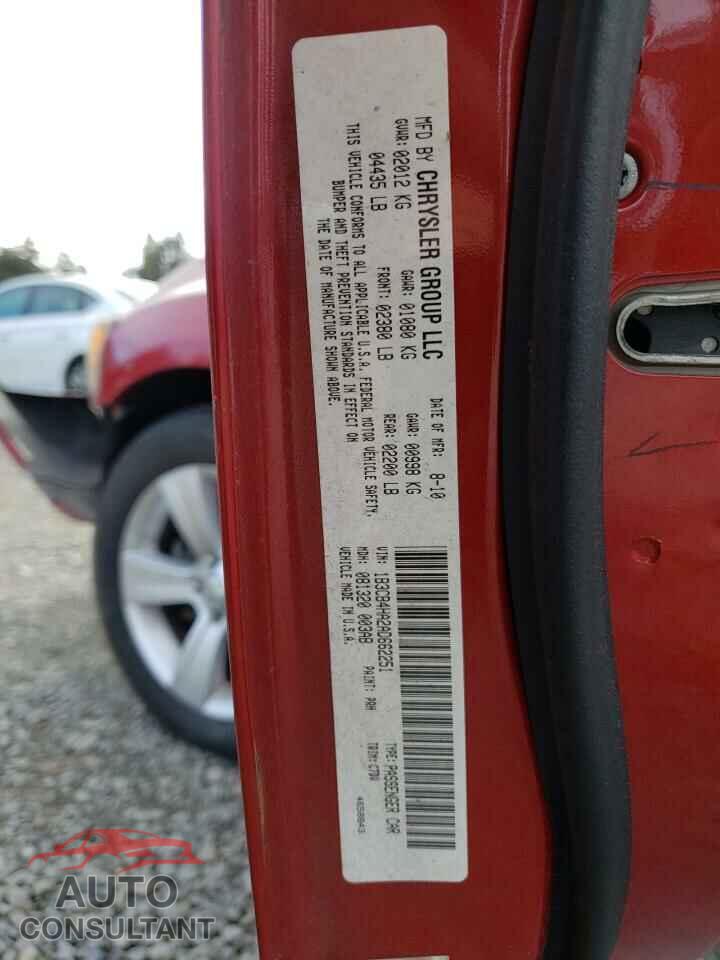 DODGE CALIBER 2010 - 1B3CB4HA2AD662251
