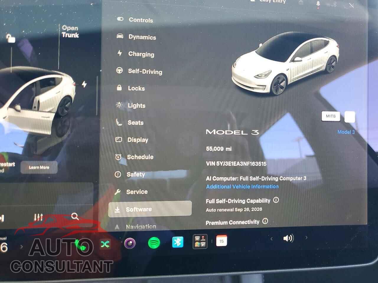 TESLA MODEL 3 2022 - 5YJ3E1EA3NF163515