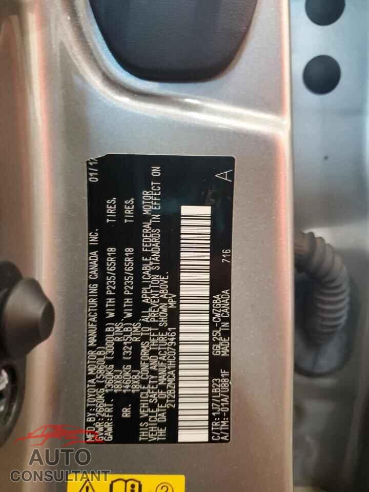 LEXUS RX350 2017 - 2T2BZMCA1HC079461