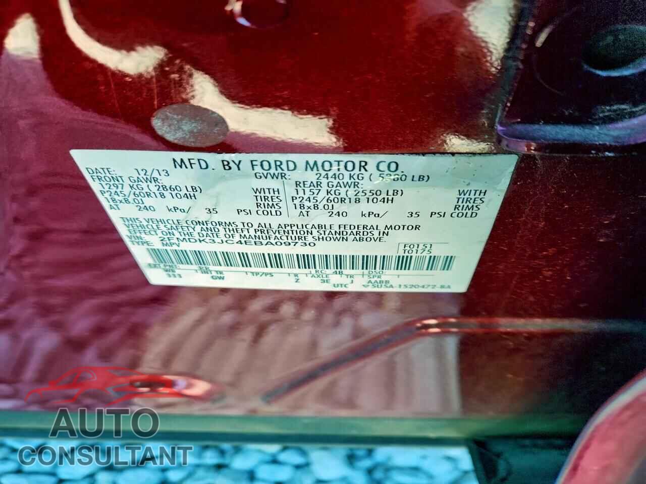 FORD EDGE 2014 - 2FMDK3JC4EBA09730
