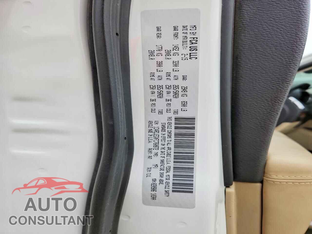 DODGE DURANGO 2015 - 1C4RDJEGXFC760872
