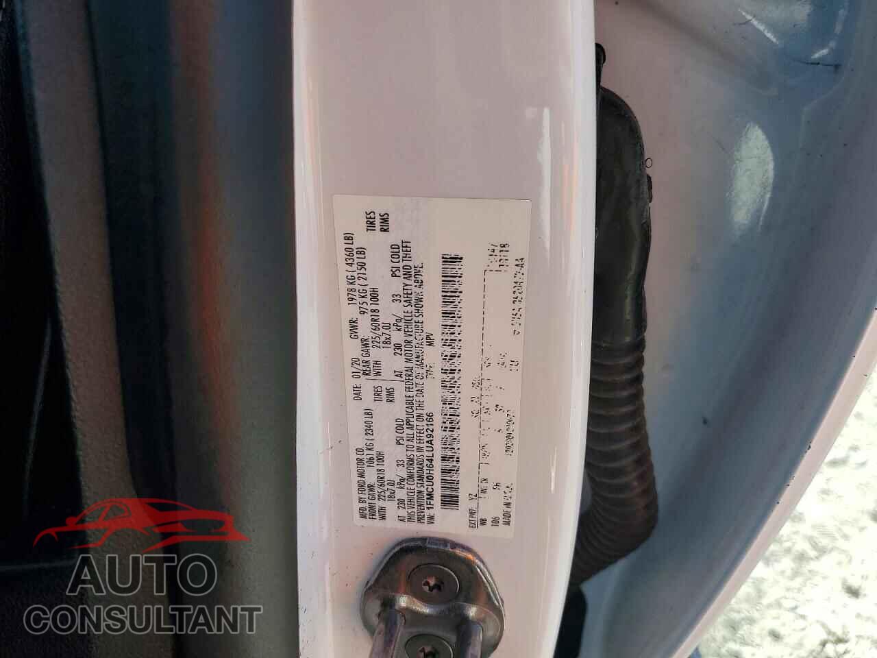 FORD ESCAPE 2020 - 1FMCU0H64LUA92166