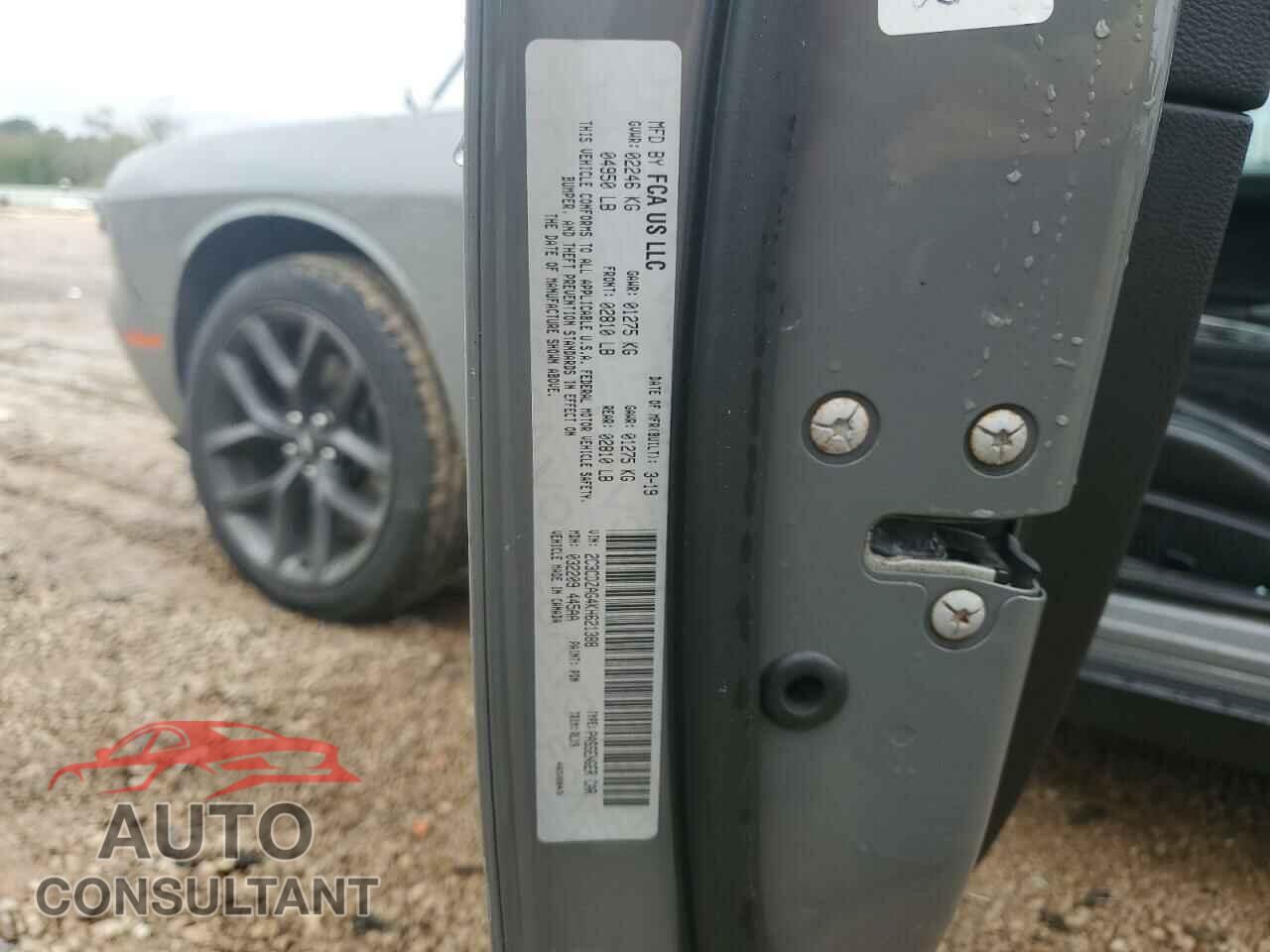 DODGE CHALLENGER 2019 - 2C3CDZAG4KH621388