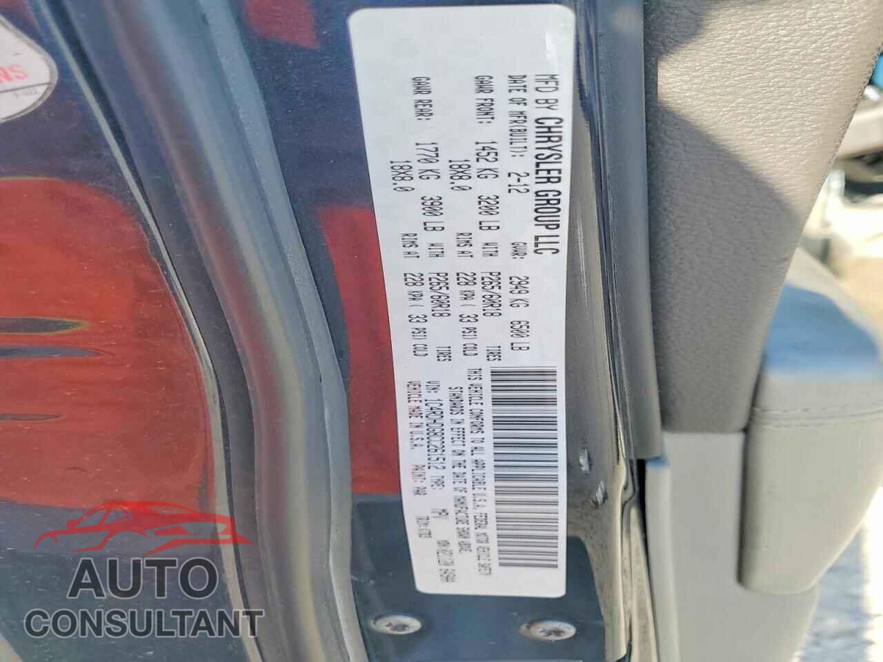 DODGE DURANGO 2012 - 1C4RDHDG8CC261512