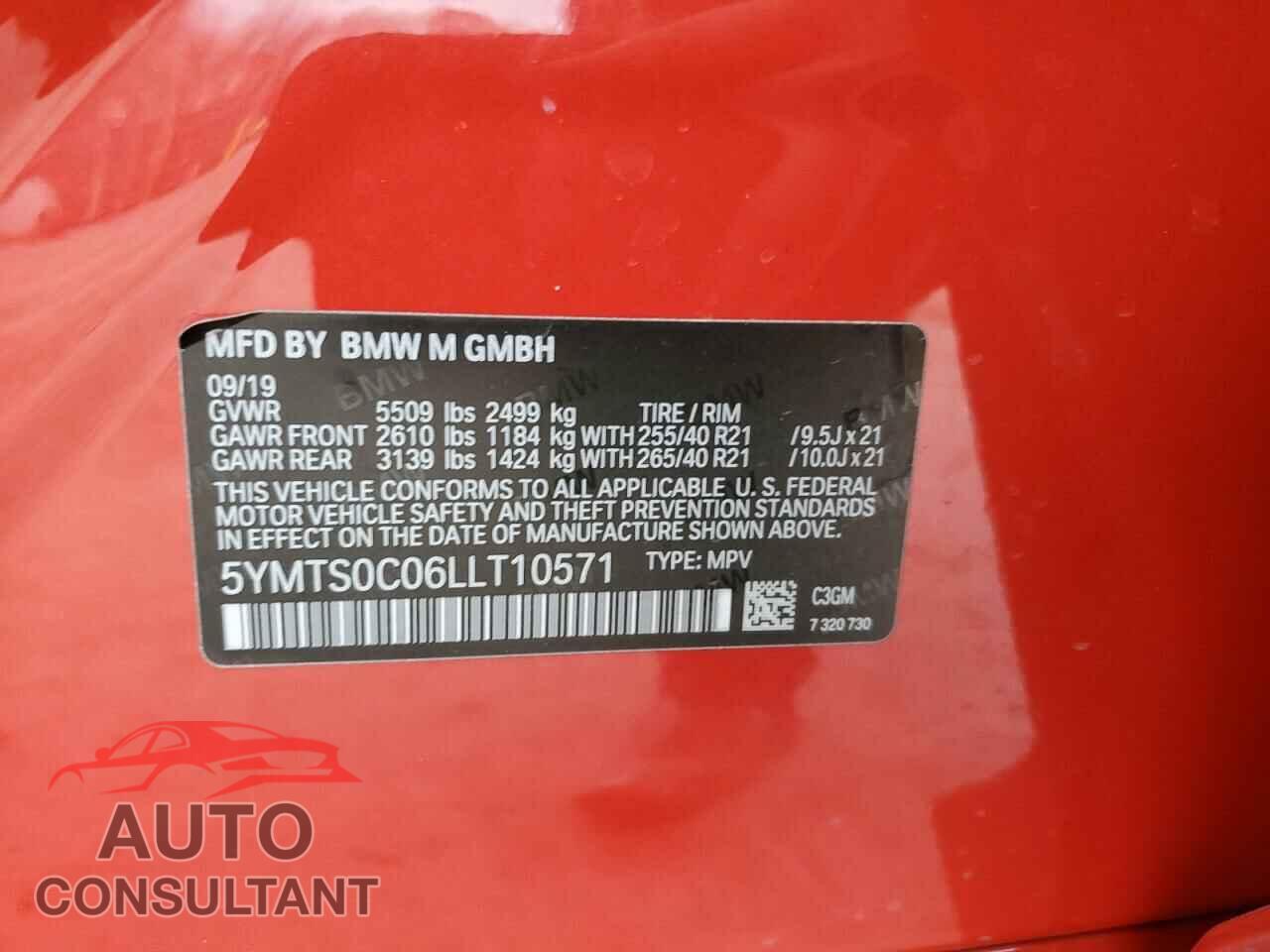 BMW X3 2020 - 5YMTS0C06LLT10571