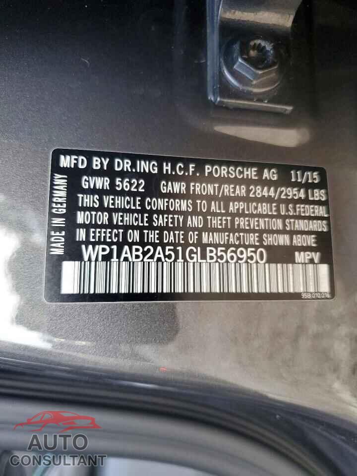 PORSCHE MACAN 2016 - WP1AB2A51GLB56950