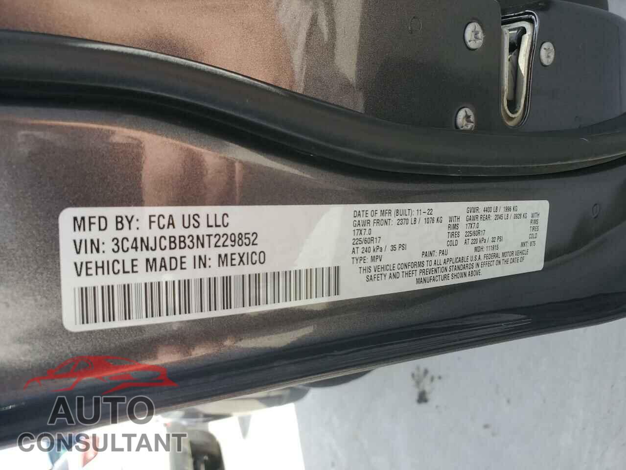 JEEP COMPASS 2022 - 3C4NJCBB3NT229852