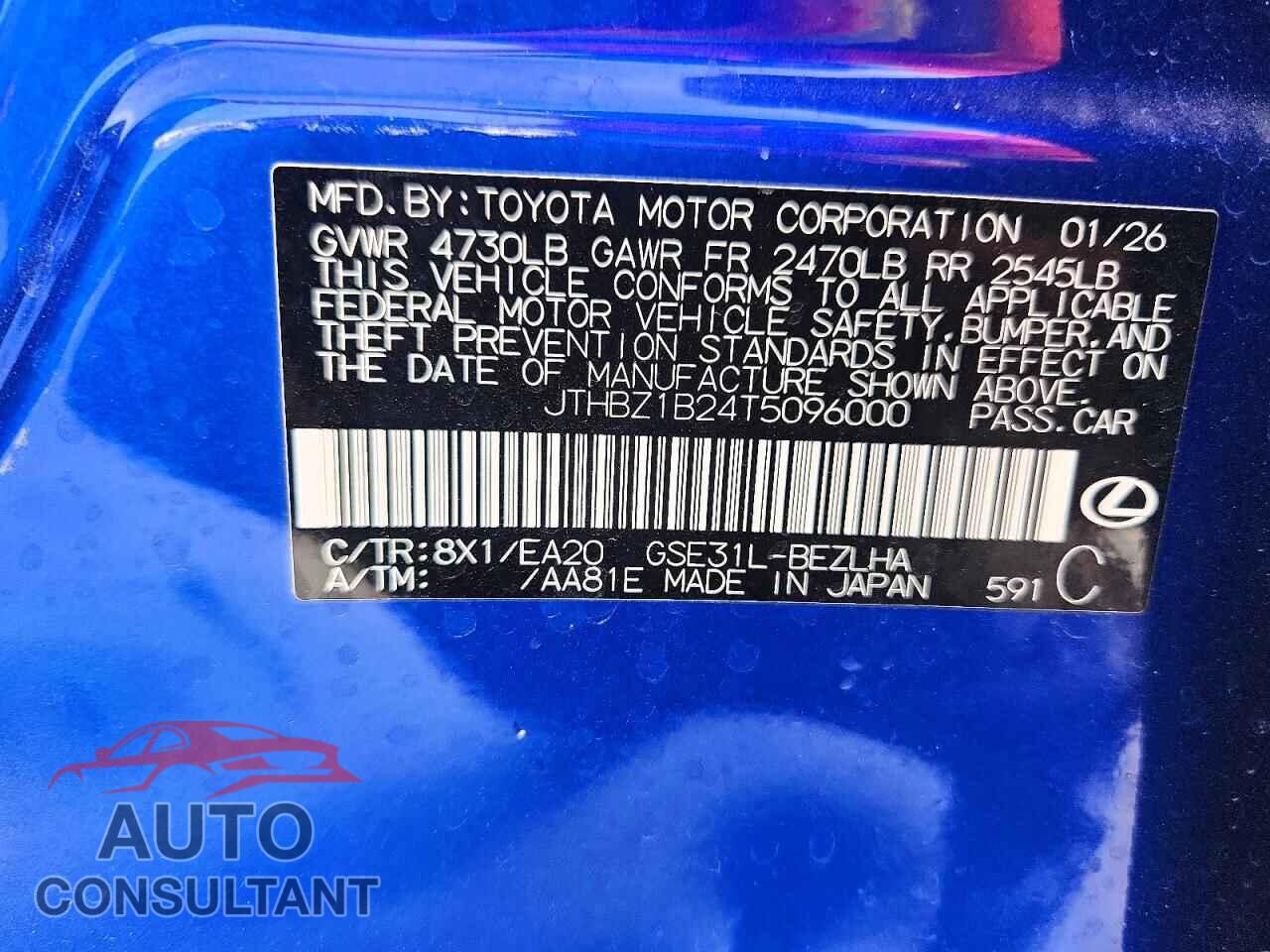 LEXUS IS 2026 - JTHBZ1B24T5096000