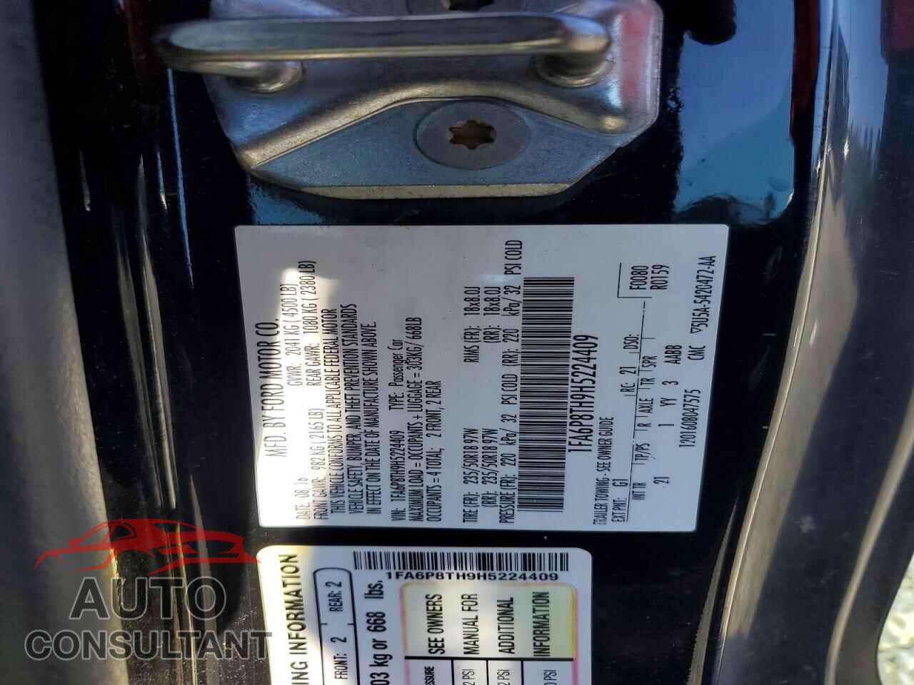 FORD MUSTANG 2017 - 1FA6P8TH9H5224409